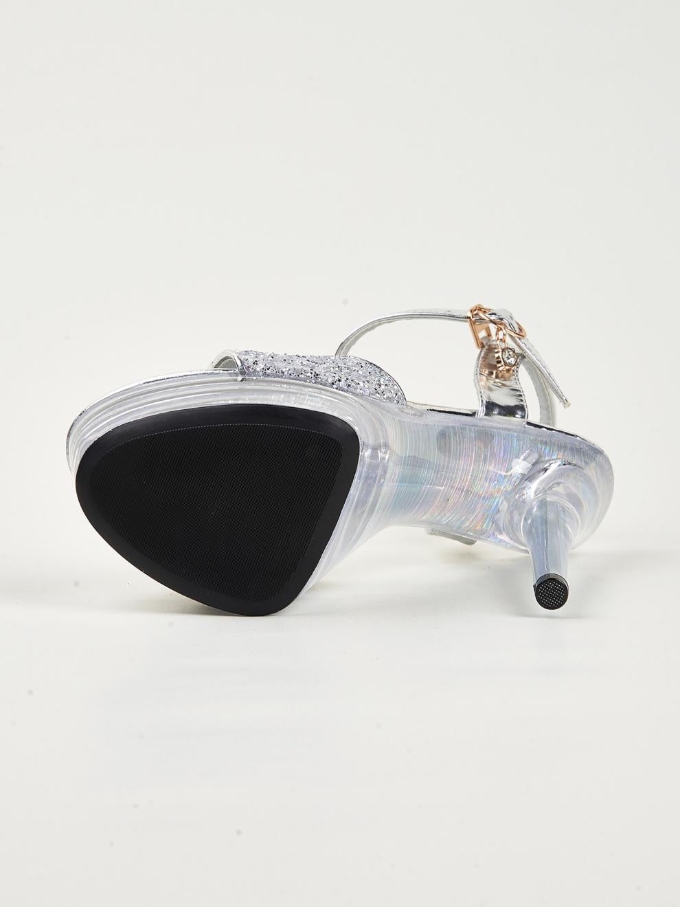 Sexy Transparent Crystal Heel Women's Fashion Shoes with transparent straps and crystal-embellished heels for a bold and elegant style.








