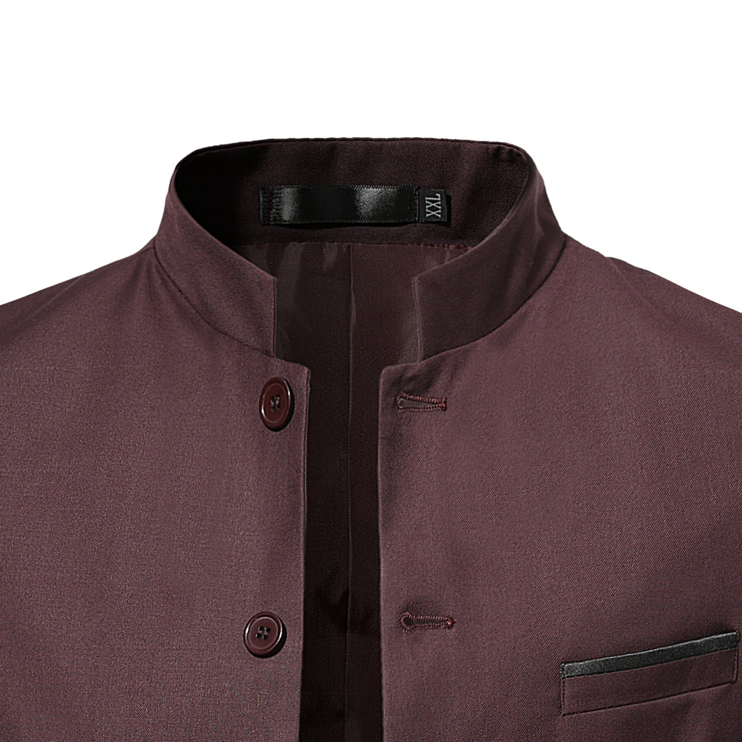 Men’s Stand Collar Suit Slim Jacket – Modern Tailored Fit for a Sharp & Sophisticated Look.
