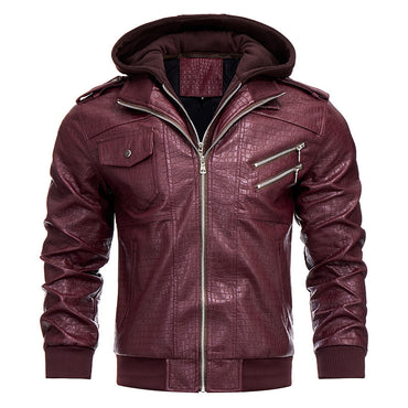 “Fashion Personality PU Leather Coat for Men – trendy men’s PU leather coat with a modern fit, perfect for standout style – Hot Deal Warehouse menswear”
