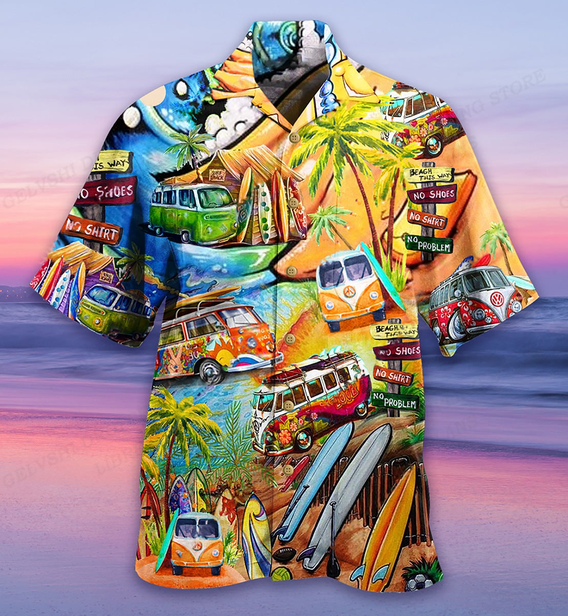 “Fashion Bus Pattern Summer Men’s Casual Shirt – fun men’s shirt with a playful bus print, perfect for summer and casual outings – Hot Deal Warehouse menswear”








