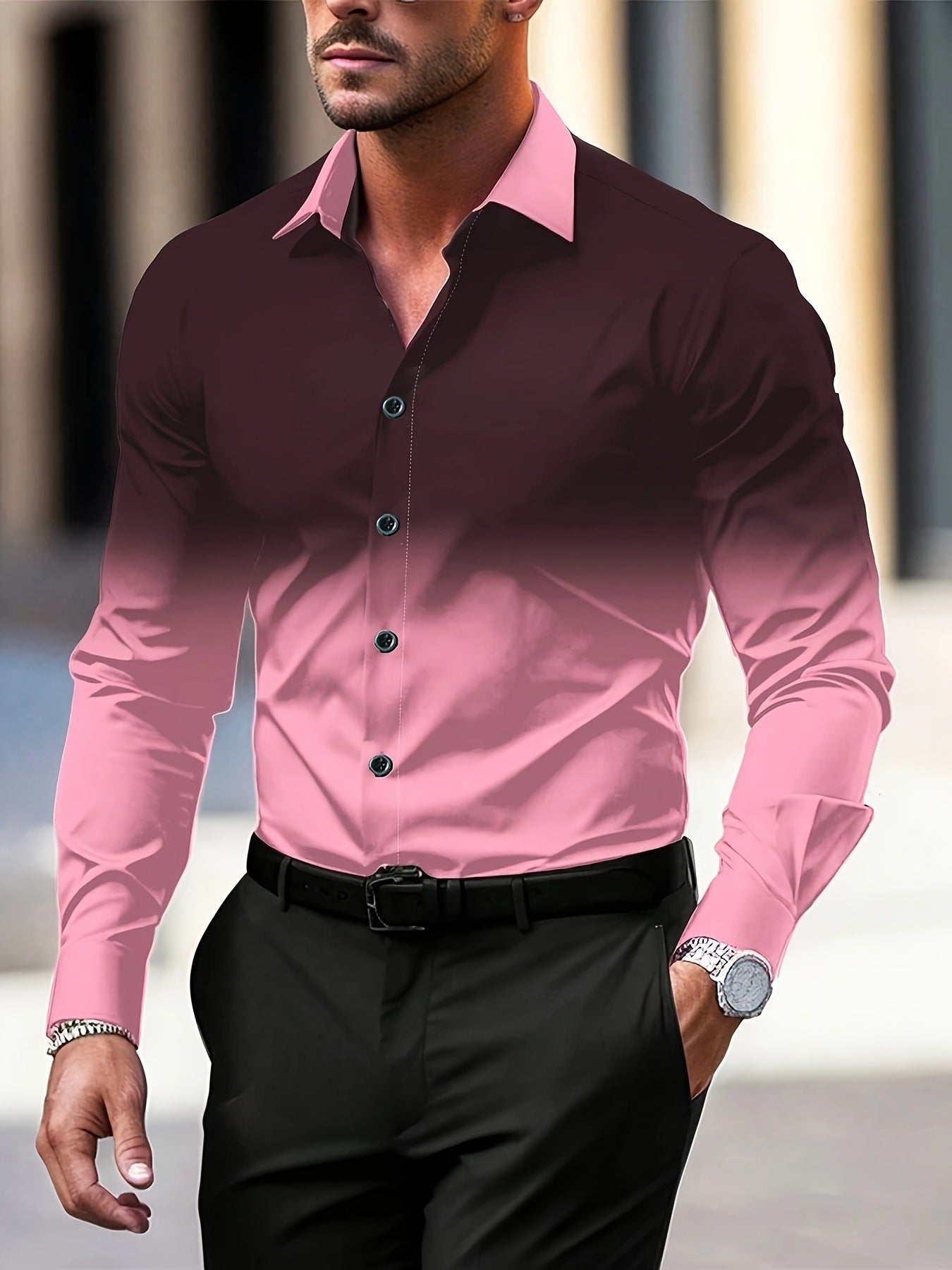 Personality New Casual Trend Men’s Shirt – A trendy, breathable shirt offering modern style and comfort for any casual occasion.









