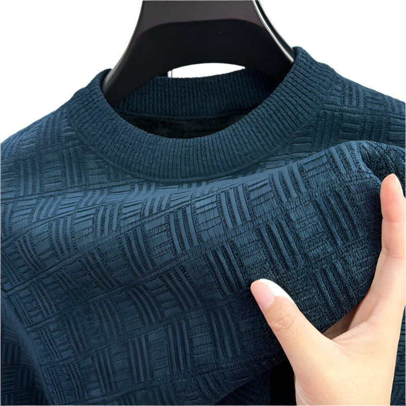 Warm Leisure Round Neck Fashion Men's Top, Comfortable and Stylish for Everyday Wear