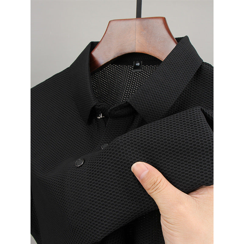 “Fashion Ice Silk Men’s Short Sleeved T-Shirt – ultra-soft, cooling men’s tee designed for comfort and breathability – Hot Deal Warehouse menswear”
