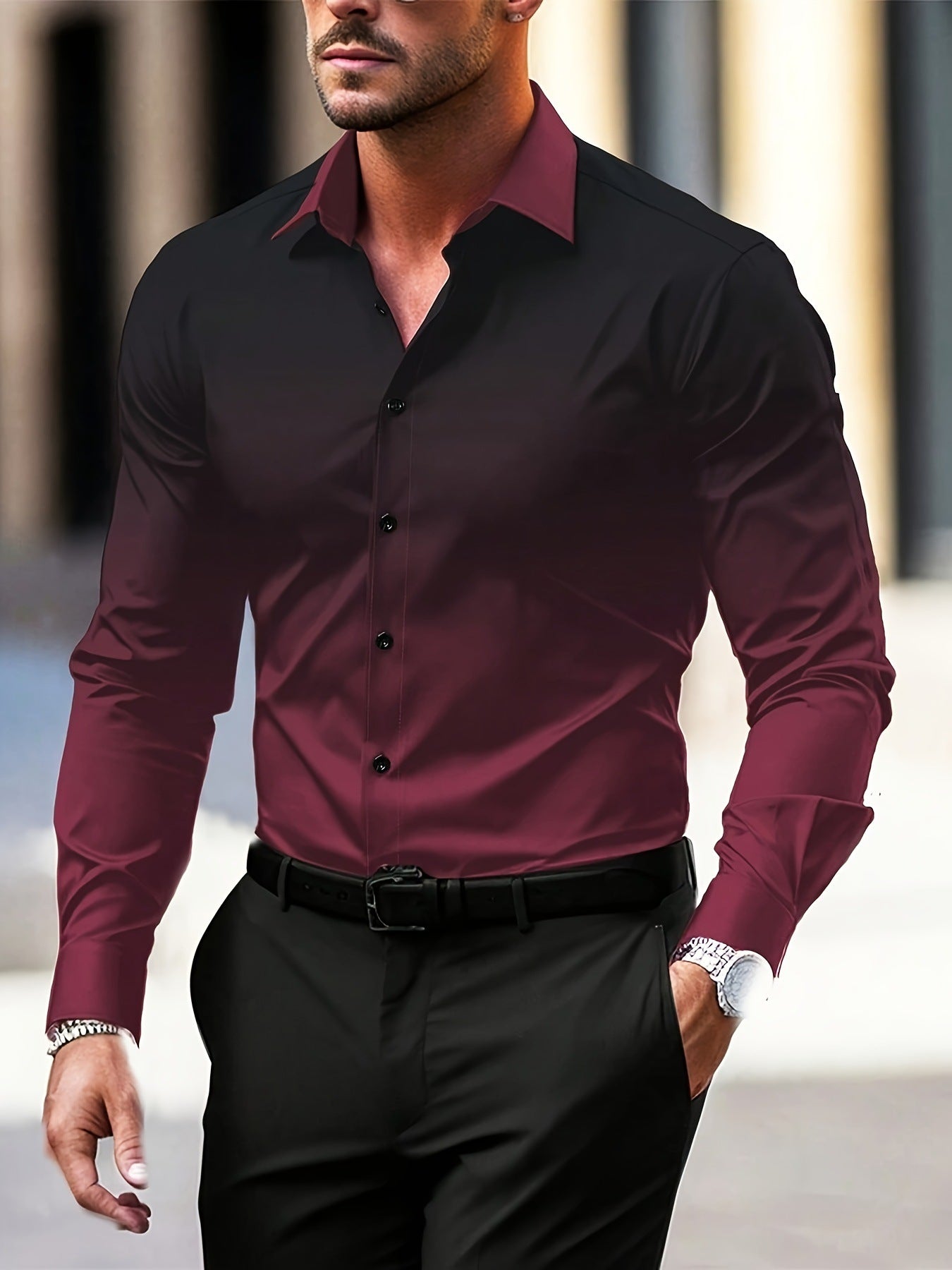 Personality New Casual Trend Men’s Shirt – A trendy, breathable shirt offering modern style and comfort for any casual occasion.








