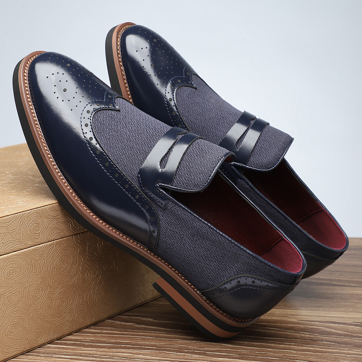 “Fashion Personality Male Business Casual Leather Shoes – stylish men’s leather shoes for business and smart-casual wear – Hot Deal Warehouse footwear”








