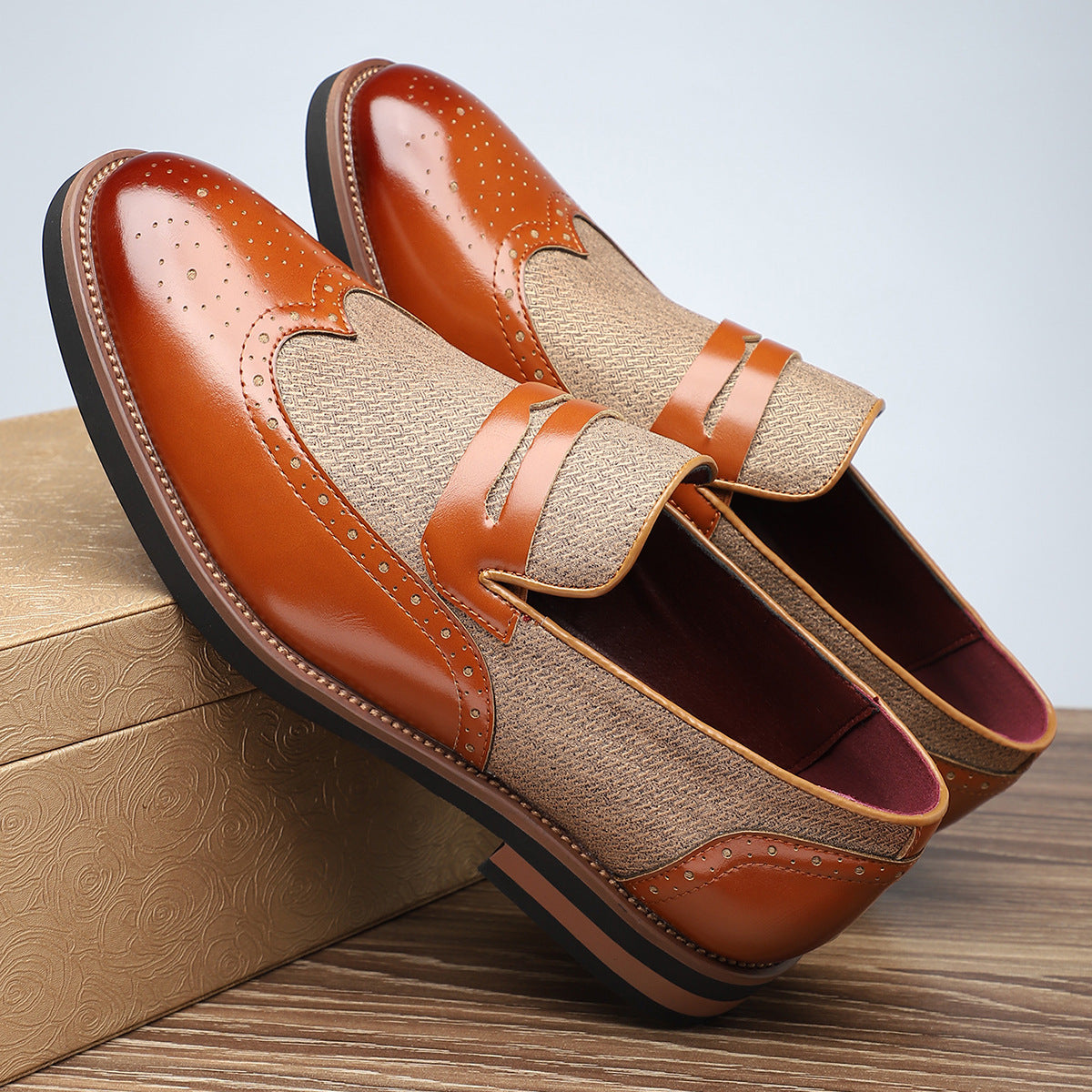 “Fashion Personality Male Business Casual Leather Shoes – stylish men’s leather shoes for business and smart-casual wear – Hot Deal Warehouse footwear”








