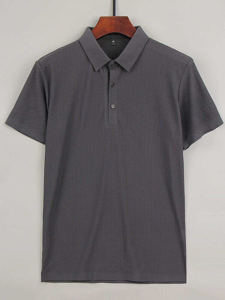 “Fashion Ice Silk Men’s Short Sleeved T-Shirt – ultra-soft, cooling men’s tee designed for comfort and breathability – Hot Deal Warehouse menswear”
