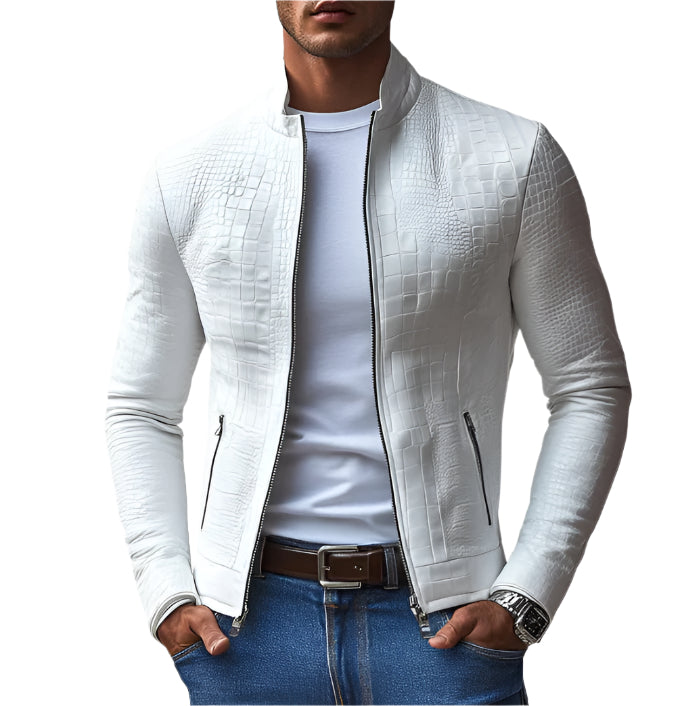 Men's Stand Collar Business Casual Jacket – Elegant Slim-Fit Jacket for Work & Everyday Wear.








