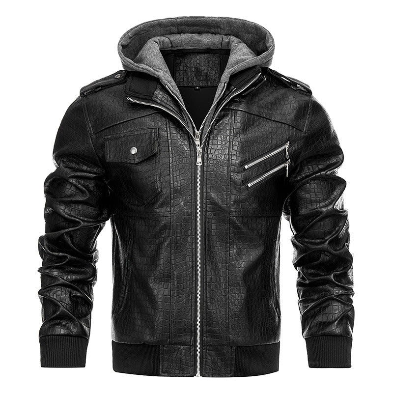 “Fashion Personality PU Leather Coat for Men – trendy men’s PU leather coat with a modern fit, perfect for standout style – Hot Deal Warehouse menswear”

