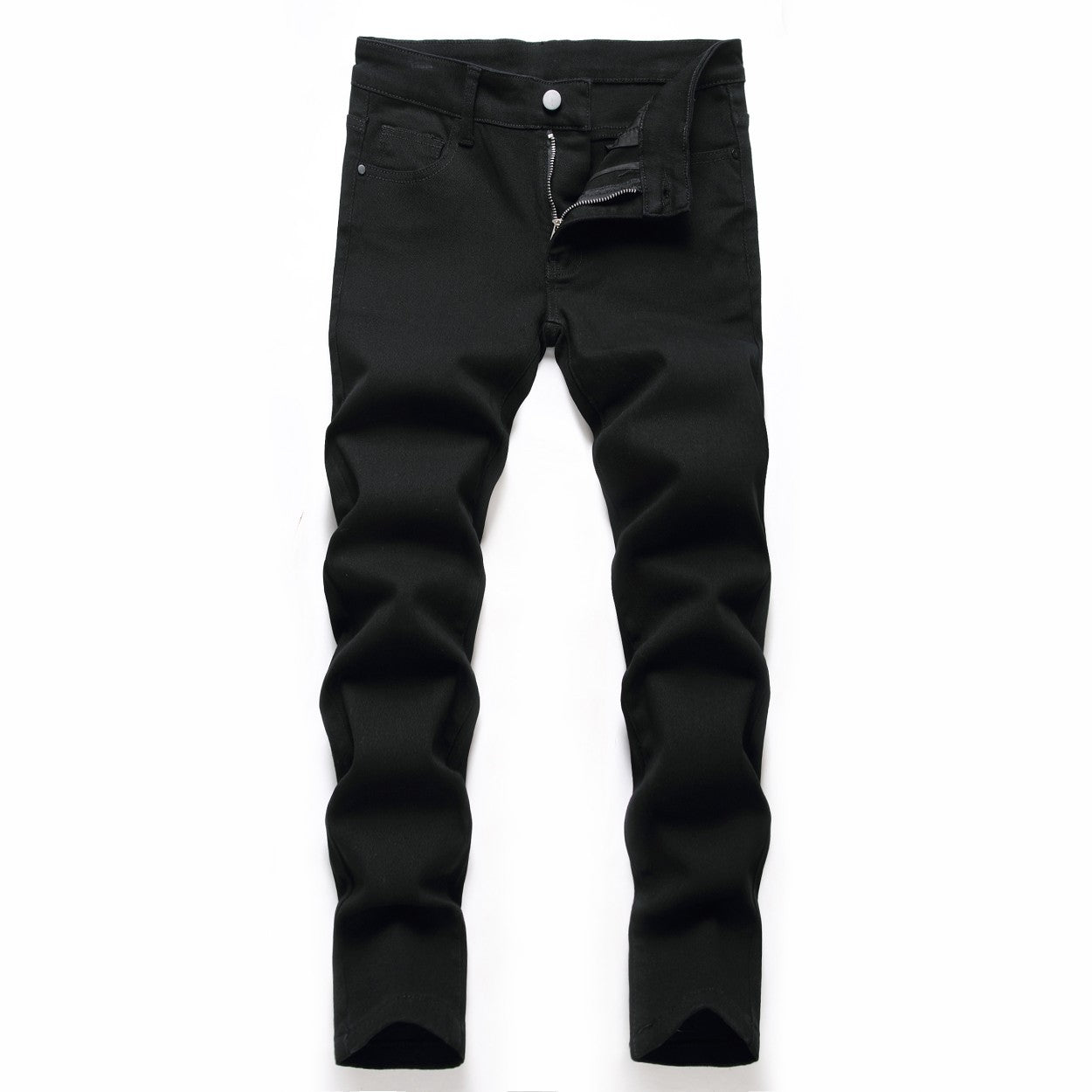 Upgrade your wardrobe with these Men's Black Elastic Straight Jeans. Designed for comfort and versatility, they feature a stretch-fit fabric for all-day wear. Perfect for casual and smart-casual looks.