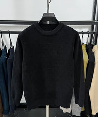 Warm Leisure Round Neck Fashion Men's Top, Comfortable and Stylish for Everyday Wear