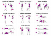 Set of latex resistance bands in various strengths, designed for strength training, flexibility, and rehabilitation exercises, made from durable, high-quality material.