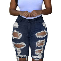 Shady High Waist Ripped Denim Shorts Hot Deal Warehouse