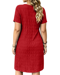 flattering V-neck dress women