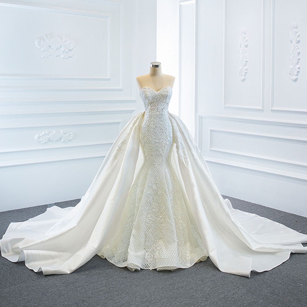 Love Of Mine Two-in-One Fishtail Tube Top Wedding Dress