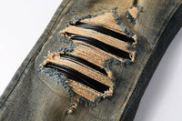 Distressed Dark-Wash Jeans Hot Deal Warehouse