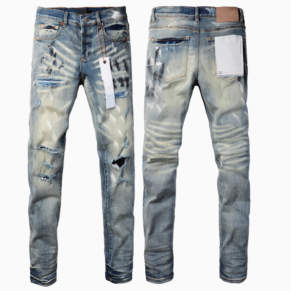 “European & American Street Retro Hiphop Fashion Jeans – trendy unisex jeans with retro hiphop styling, perfect for making a statement – Hot Deal Warehouse fashion”
