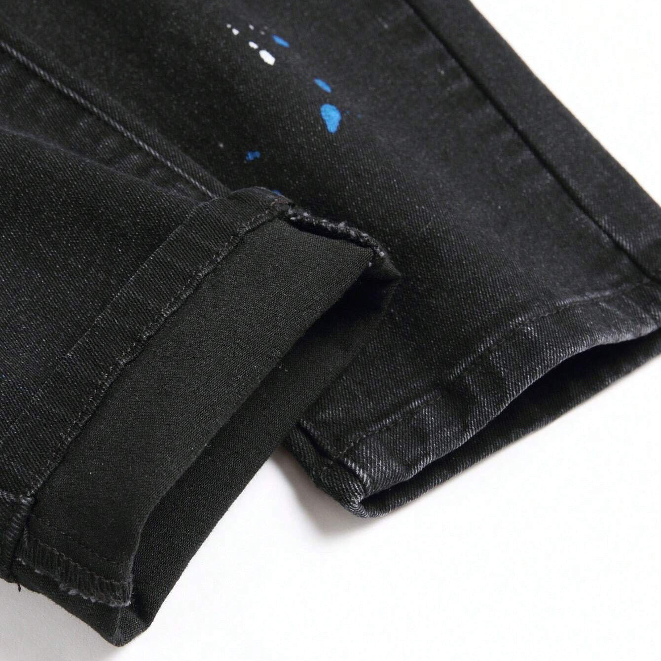 Aiden Straight-Leg Ripped Black Jeans Hot Deal Warehouse