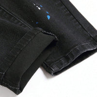 Aiden Straight-Leg Ripped Black Jeans Hot Deal Warehouse