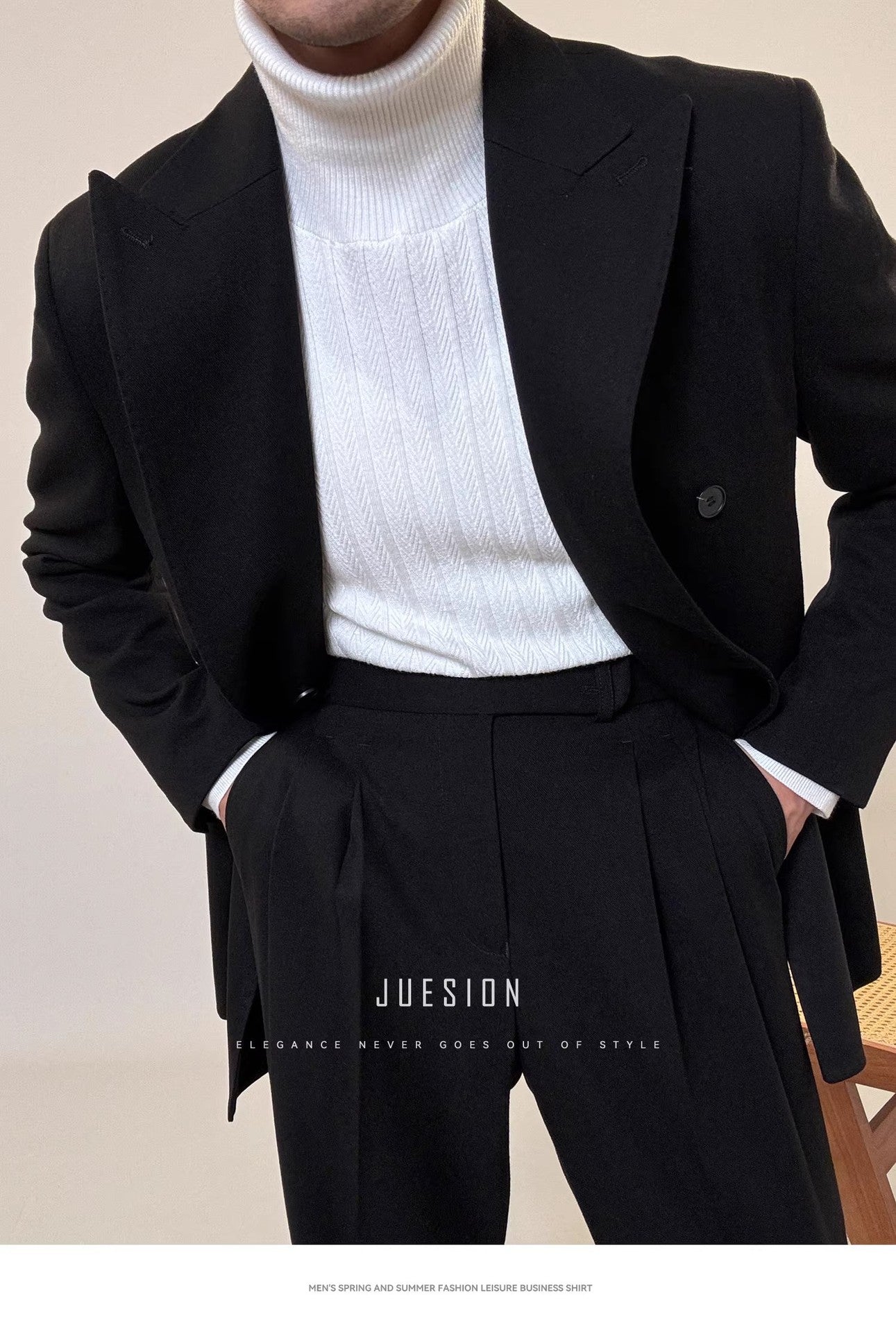 Spring Italian Double Breasted Suit – Elegant and Tailored Suit for Men.








