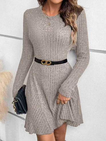 women's long sleeve midi dress