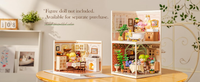 ROBOTIME DIY Miniature House Kit – Warm Dining Room model with furniture, lights, and accessories as a cozy handcrafted dollhouse gift for adults and kids.








