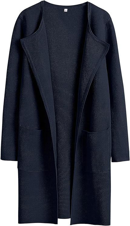 Women's Slim Fit Woolen Mid-Length Coat with Pockets and Lapel – Autumn & Winter Fashion

