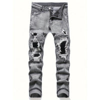 Men's Gray Stretch Denim Jeans