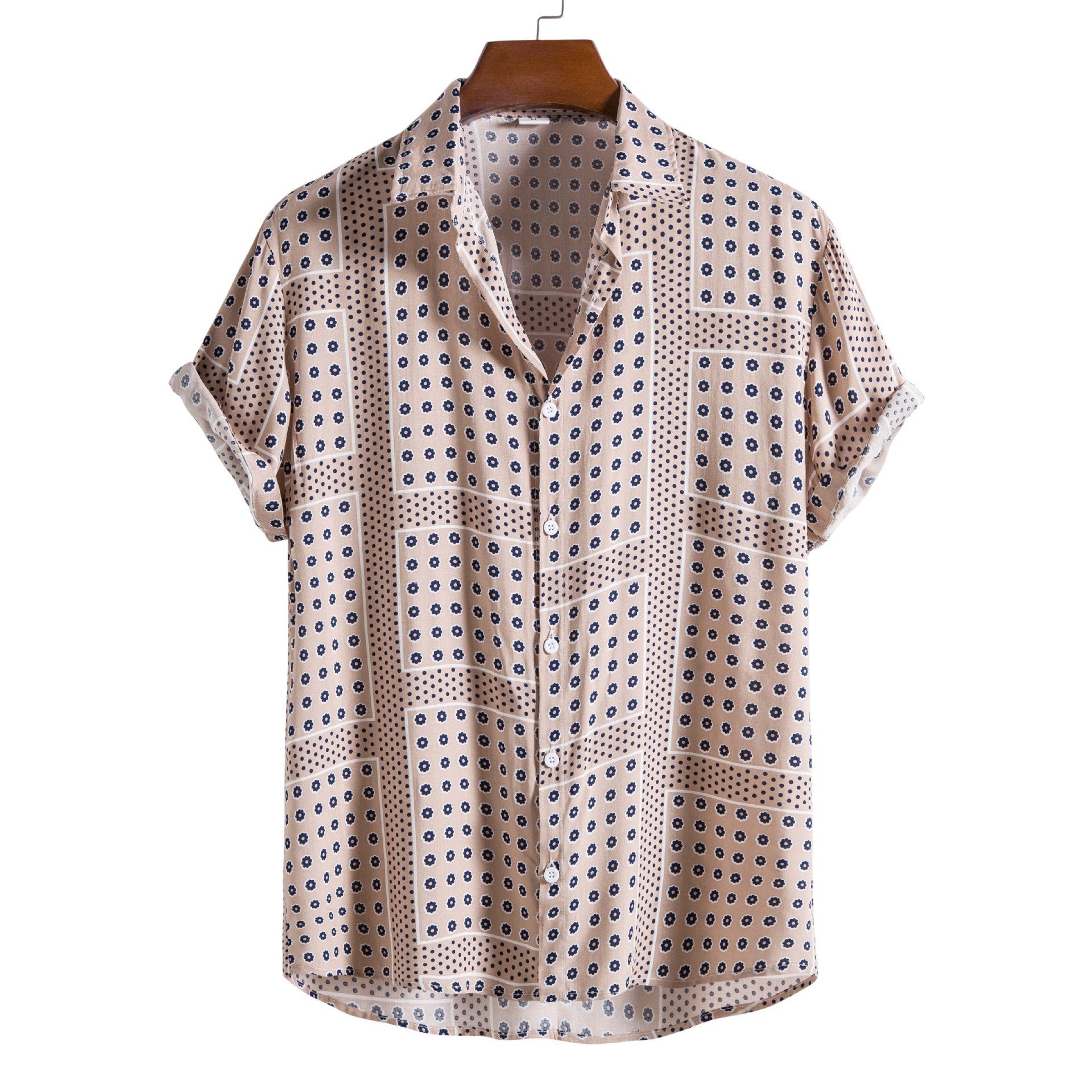 “Cotton Thin Printed Short Sleeve Shirt for Men – lightweight, breathable men’s shirt with trendy prints, ideal for warm weather and relaxed style – Hot Deal Warehouse menswear”

