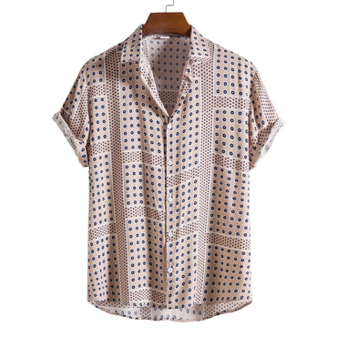 “Cotton Thin Printed Short Sleeve Shirt for Men – lightweight, breathable men’s shirt with trendy prints, ideal for warm weather and relaxed style – Hot Deal Warehouse menswear”

