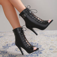 Madonna Peep Toe High Heel Pumps