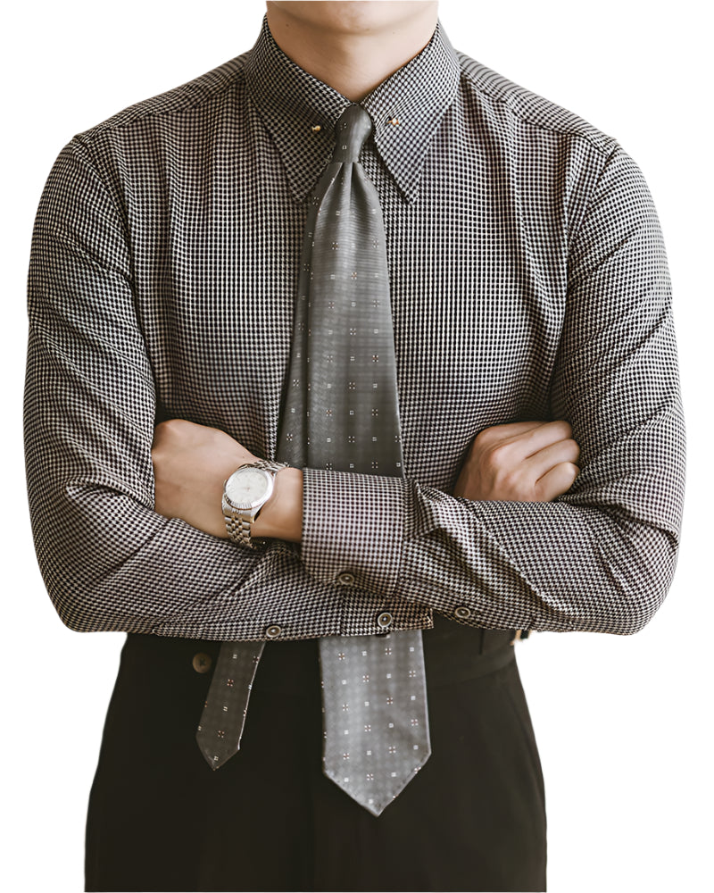 “Formal Gentleman Empire Collar Fashion Non-Ironing Shirt – sophisticated men’s dress shirt with empire collar, wrinkle-free for effortless style – Hot Deal Warehouse menswear”








