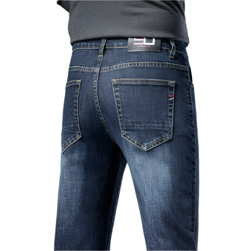 “Fleece Padded Men’s Slim Straight Jeans – warm, slim-fit men’s jeans with fleece lining for comfort in cold weather – Hot Deal Warehouse menswear”
