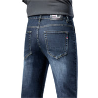 “Fleece Padded Men’s Slim Straight Jeans – warm, slim-fit men’s jeans with fleece lining for comfort in cold weather – Hot Deal Warehouse menswear”
