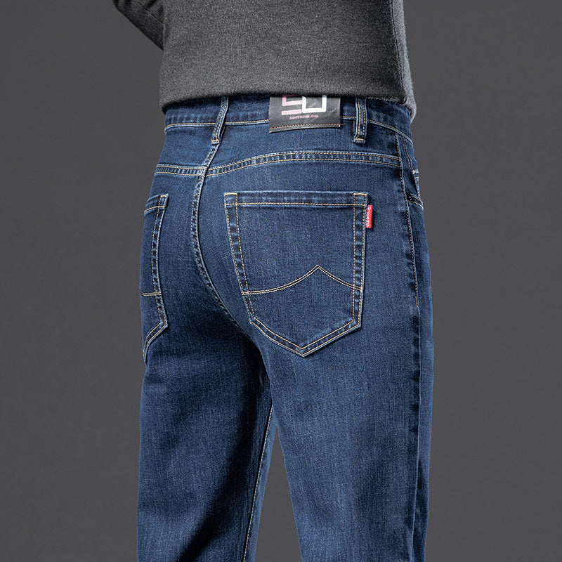 “Fleece Padded Men’s Slim Straight Jeans – warm, slim-fit men’s jeans with fleece lining for comfort in cold weather – Hot Deal Warehouse menswear”
