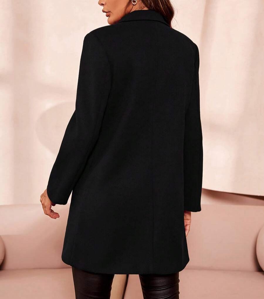 women's wool blend midi coat