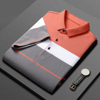 “Cotton Striped Stitching Polo Shirt for Men – classic men’s polo with striped accents, crafted from soft cotton for casual and smart occasions – Hot Deal Warehouse menswear”
