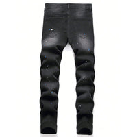 Aiden Straight-Leg Ripped Black Jeans Hot Deal Warehouse