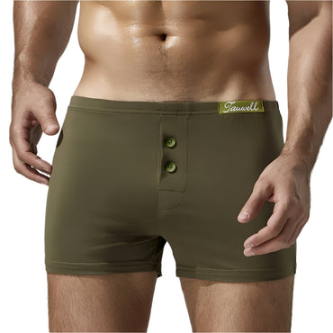 Men’s minimalist flat corner shorts in solid color – modern fit, breathable comfort

