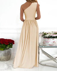 “Chloe High Split Maxi Dress – women’s elegant maxi dress with a high leg split, perfect for formal events, parties, and special occasions – Hot Deal Warehouse fashion”


