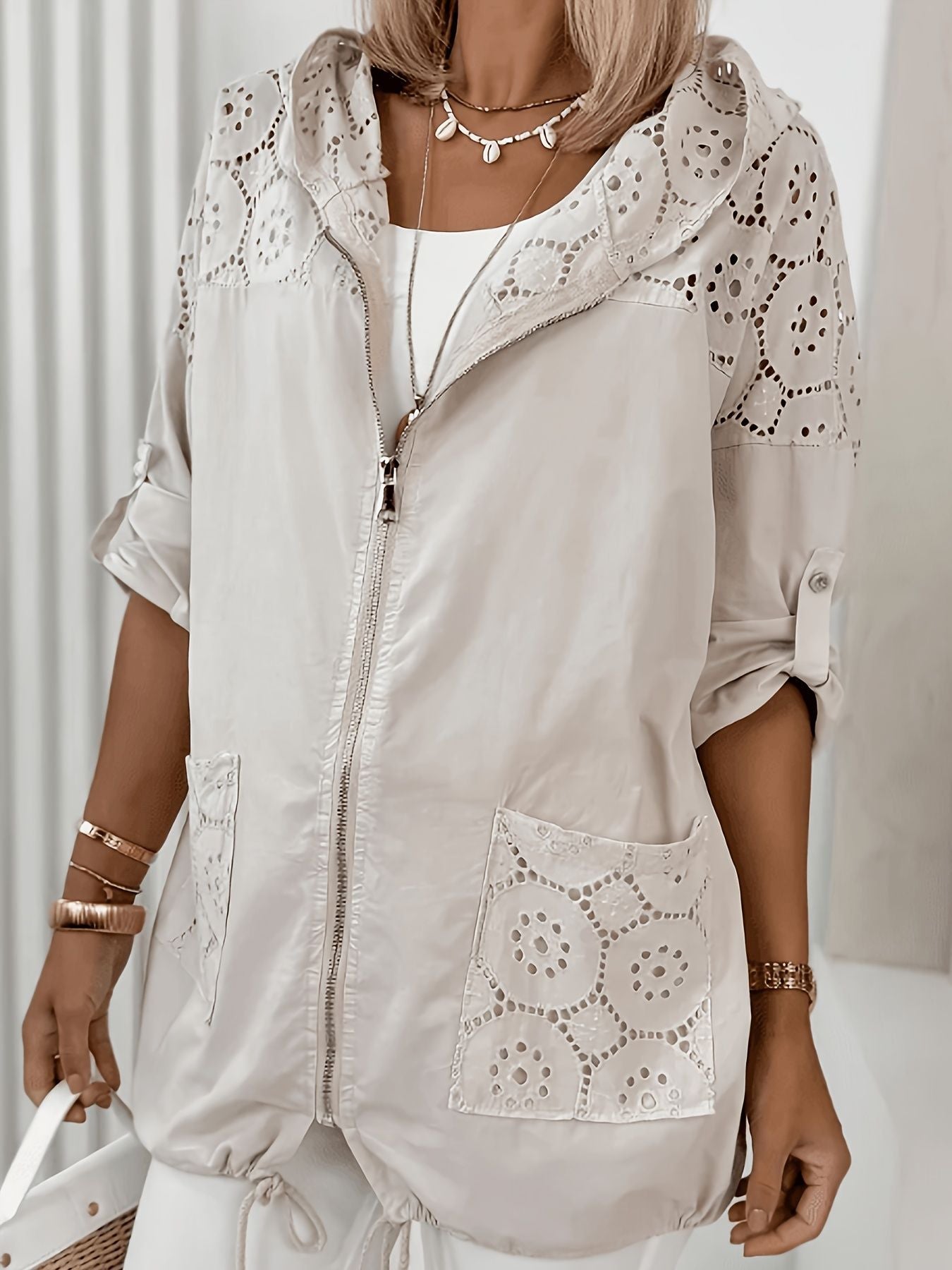 smart casual hooded jacket women