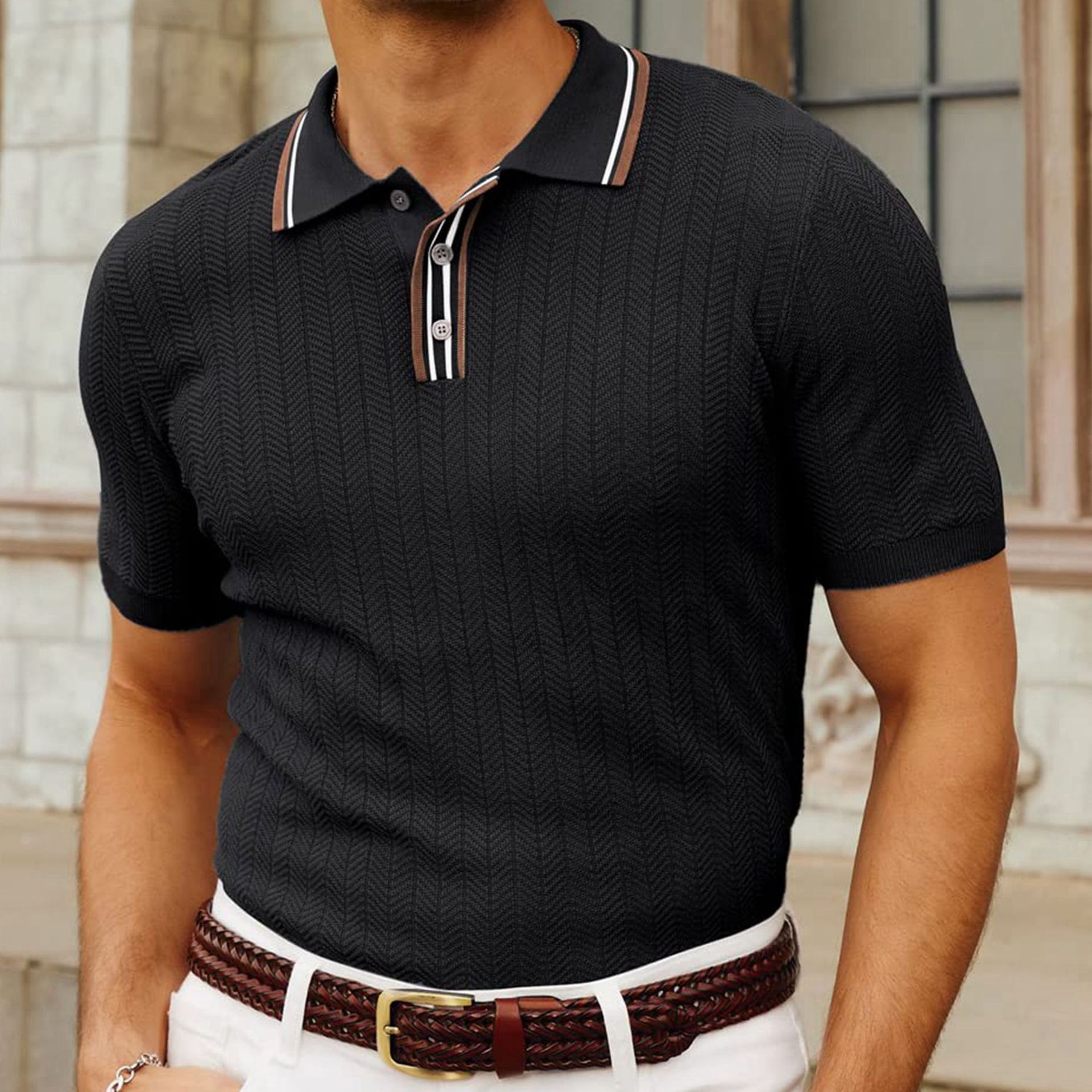 Men's Simplicity Casual Sweater Short Sleeve – Modern, breathable, and stylish everyday wear.