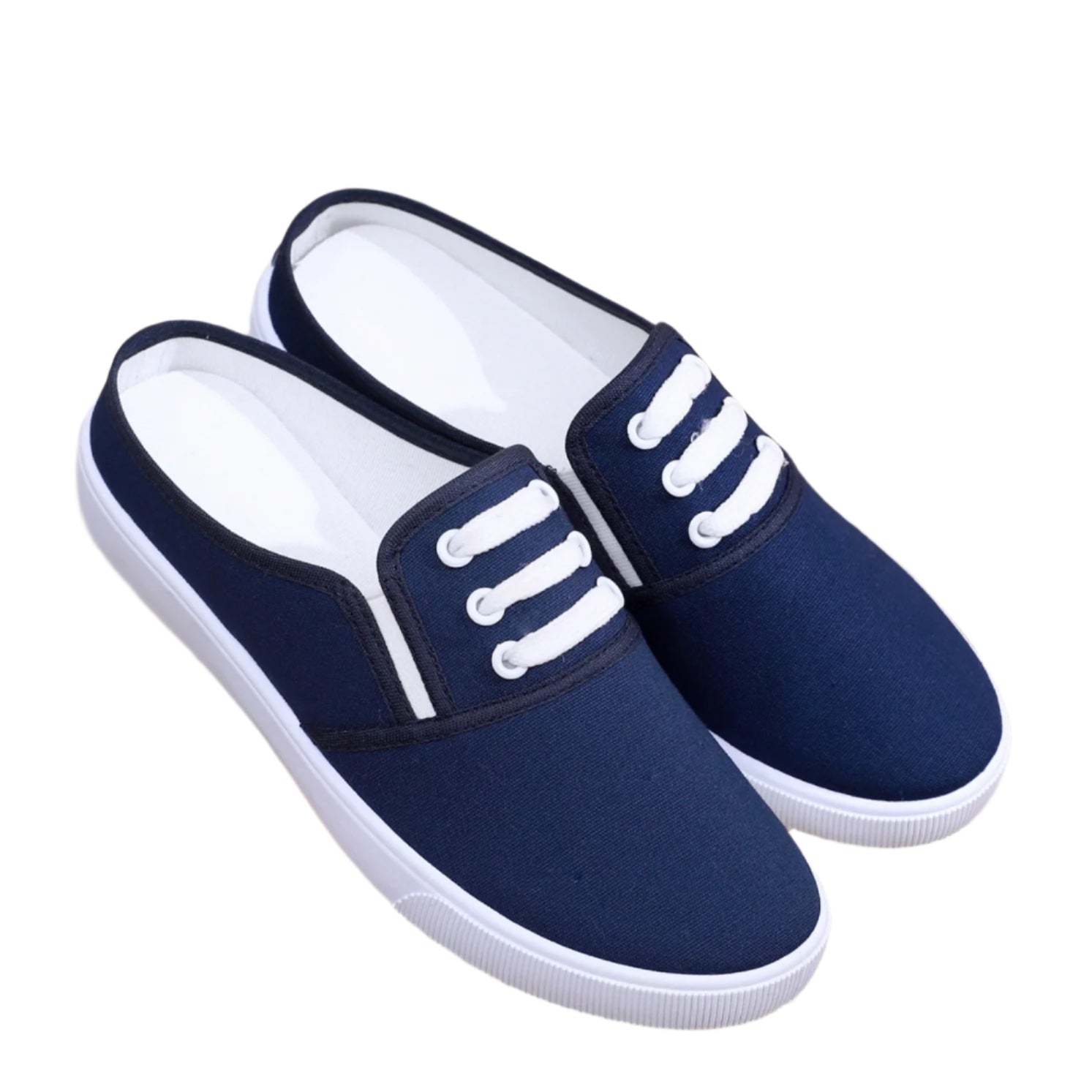 Comfortable slip-on canvas shoes for women with a flat sole, breathable upper, and versatile style, perfect for casual outings.









