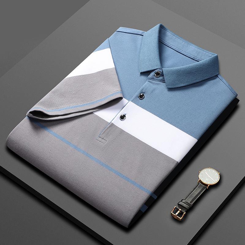 “Cotton Striped Stitching Polo Shirt for Men – classic men’s polo with striped accents, crafted from soft cotton for casual and smart occasions – Hot Deal Warehouse menswear”
