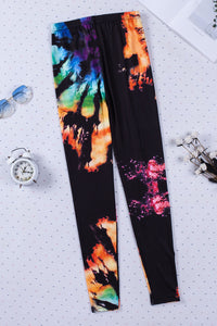 Multicolor Tie Dye Hollow Out Fitness Activewear Leggings Hot Deal Warehouse