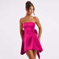 “Cassie Tube Bow Dress – women’s elegant strapless dress featuring a statement bow detail, perfect for parties and special occasions – Hot Deal Warehouse fashion”


