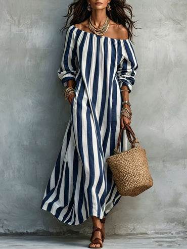 off shoulder maxi dress women