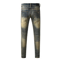 Distressed Dark-Wash Jeans Hot Deal Warehouse