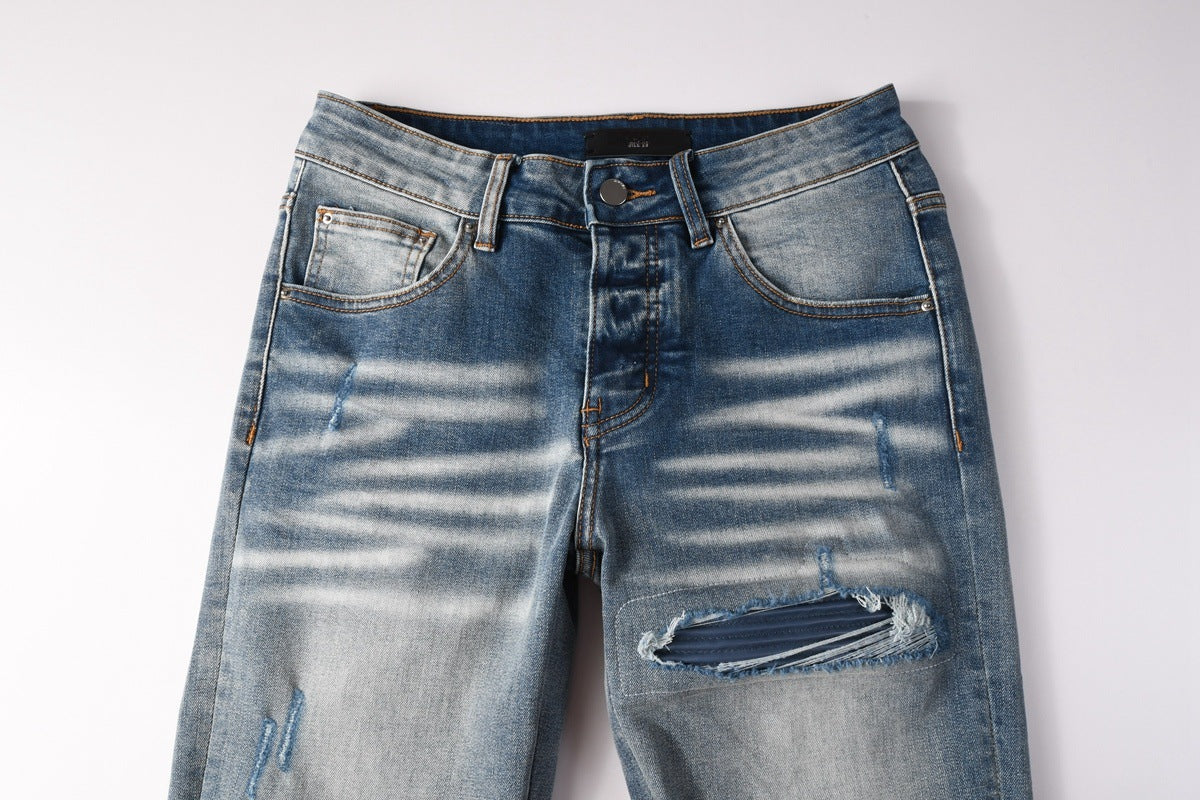 Slim-Fit Ripped Jeans Hot Deal Warehouse