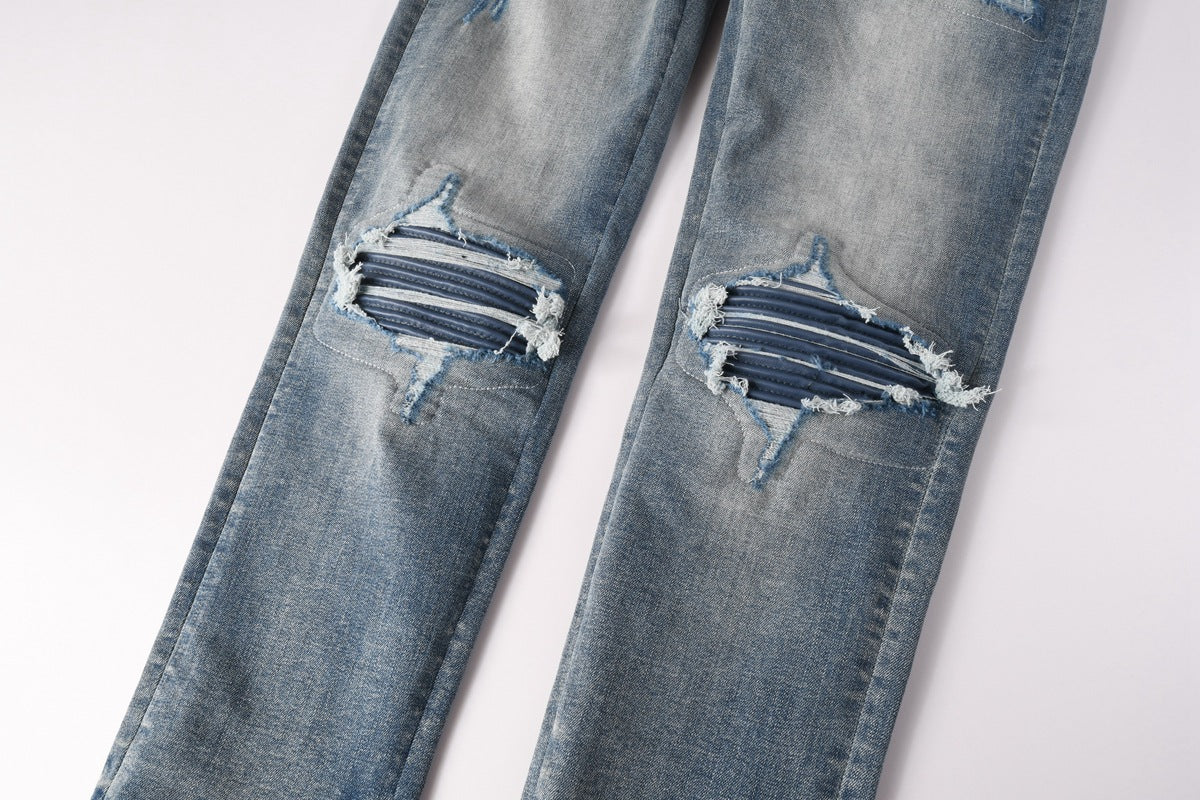 Slim-Fit Ripped Jeans Hot Deal Warehouse